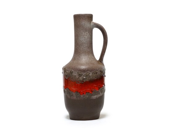 Vintage Strehla Fat Lava Vase, East German Ceramics, GDR pottery, Mid Century Modern home decor, model 982 Vintage Strehla Fat Lava Vase, East German Ceramics, GDR pottery, Mid Century Modern home decor, model 982