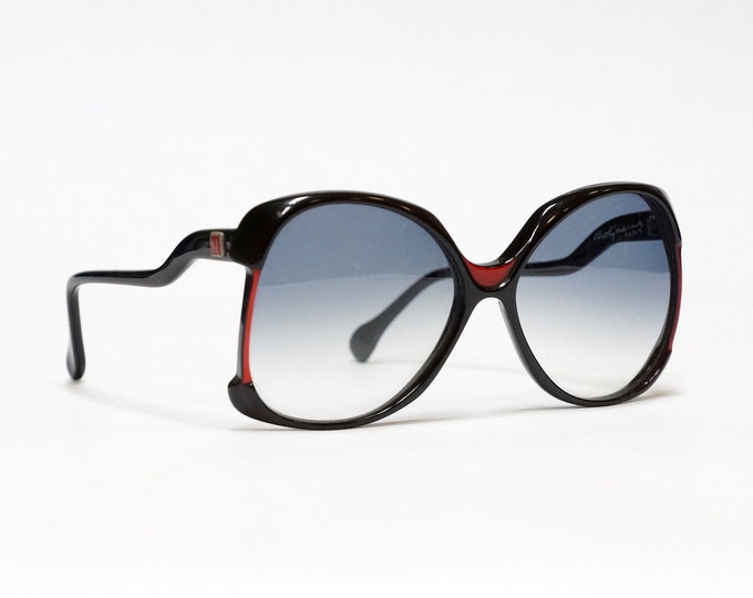 Oversized Vintage Sunglasses by Molyneux in Black and Red Etsy