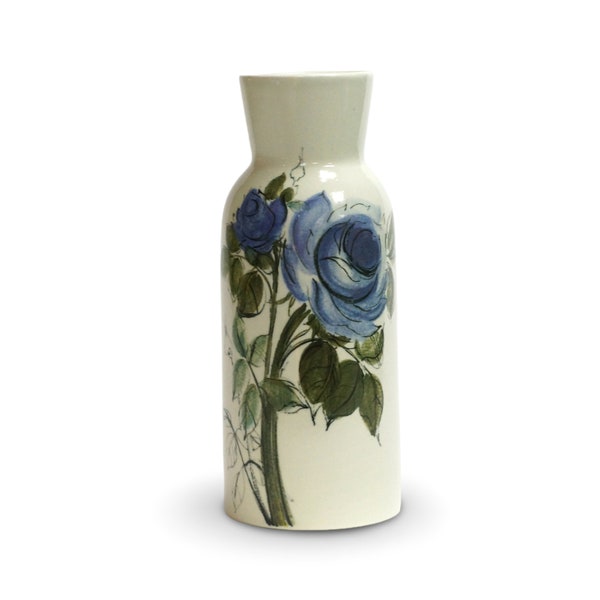 Arabia Kukka Vase - Hilkka Liisa Ahola - Blue Roses - 23.5 cm