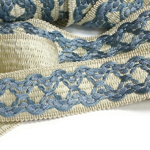 3m Vintage Blue Trim - French Passementerie Braid - upholstery trim Home decor Trim