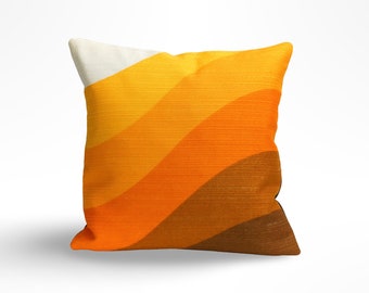 Jaren '70 Mid Century Modern Throw Pillow Cover 16x16 - 40x40 cm Handgemaakt van originele vintage stof door EllaOsix