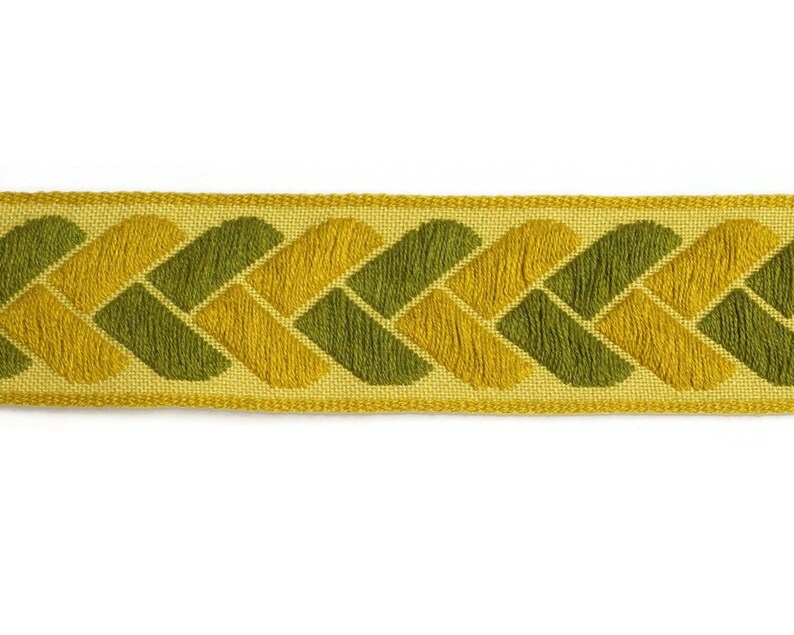 3m Mustard Vintage Decor Trim Jacquard Trim Tape Border Etsy