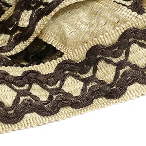 3m Vintage Trim in Dark Brown - French Passementerie Braid - upholstery trim - Home decor Trim by the yard