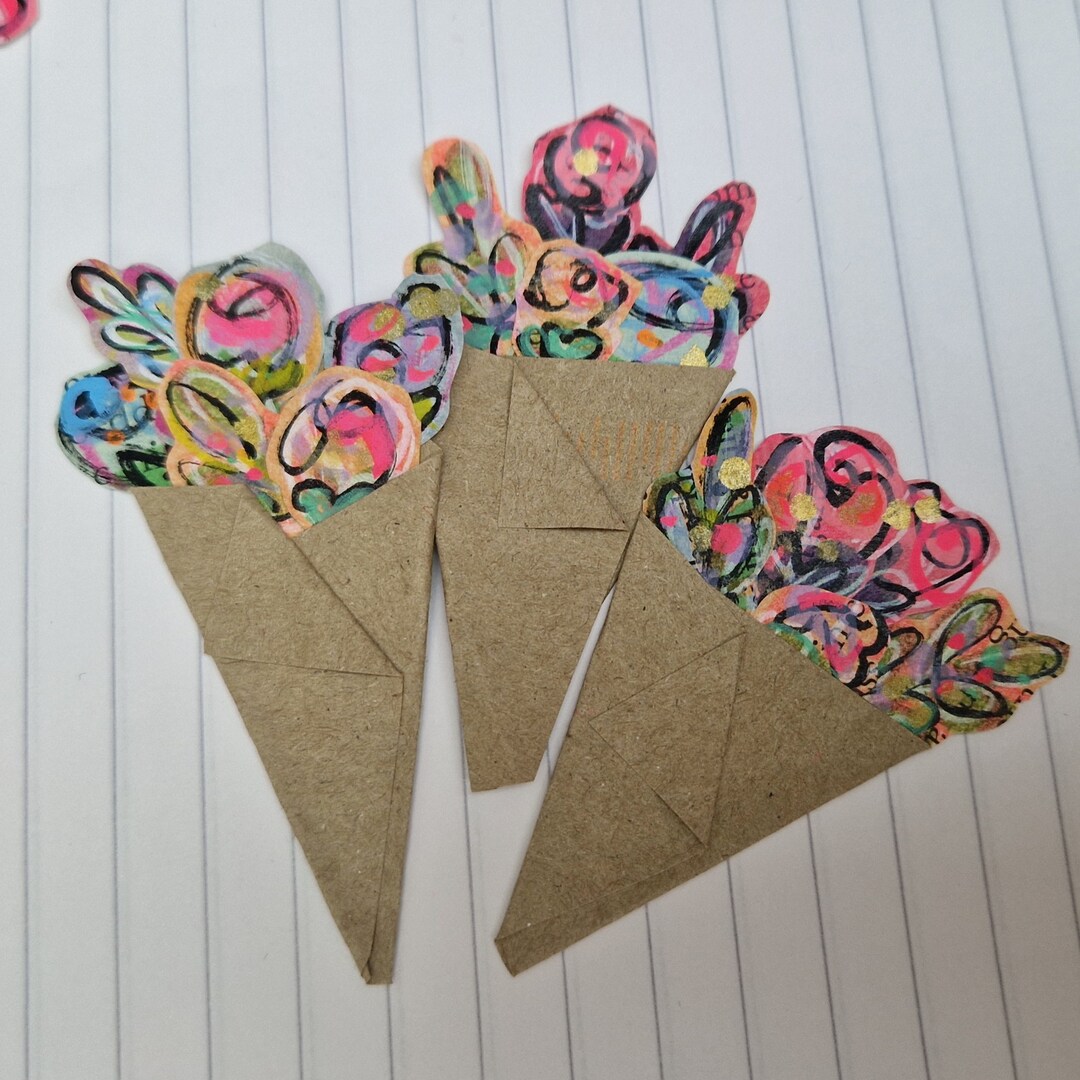 Ooak Rd357 Ebay Stickers Original Art OOAK Sticker Set Bouquet Set of 3 - Etsy