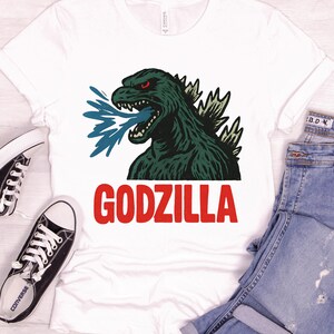 Godzilla Vintage T-Shirt - Retro Monster Graphic Tee - Japanese Kaiju Shirt - Comic Style Creature Tee - Unisex Pop Culture Gift