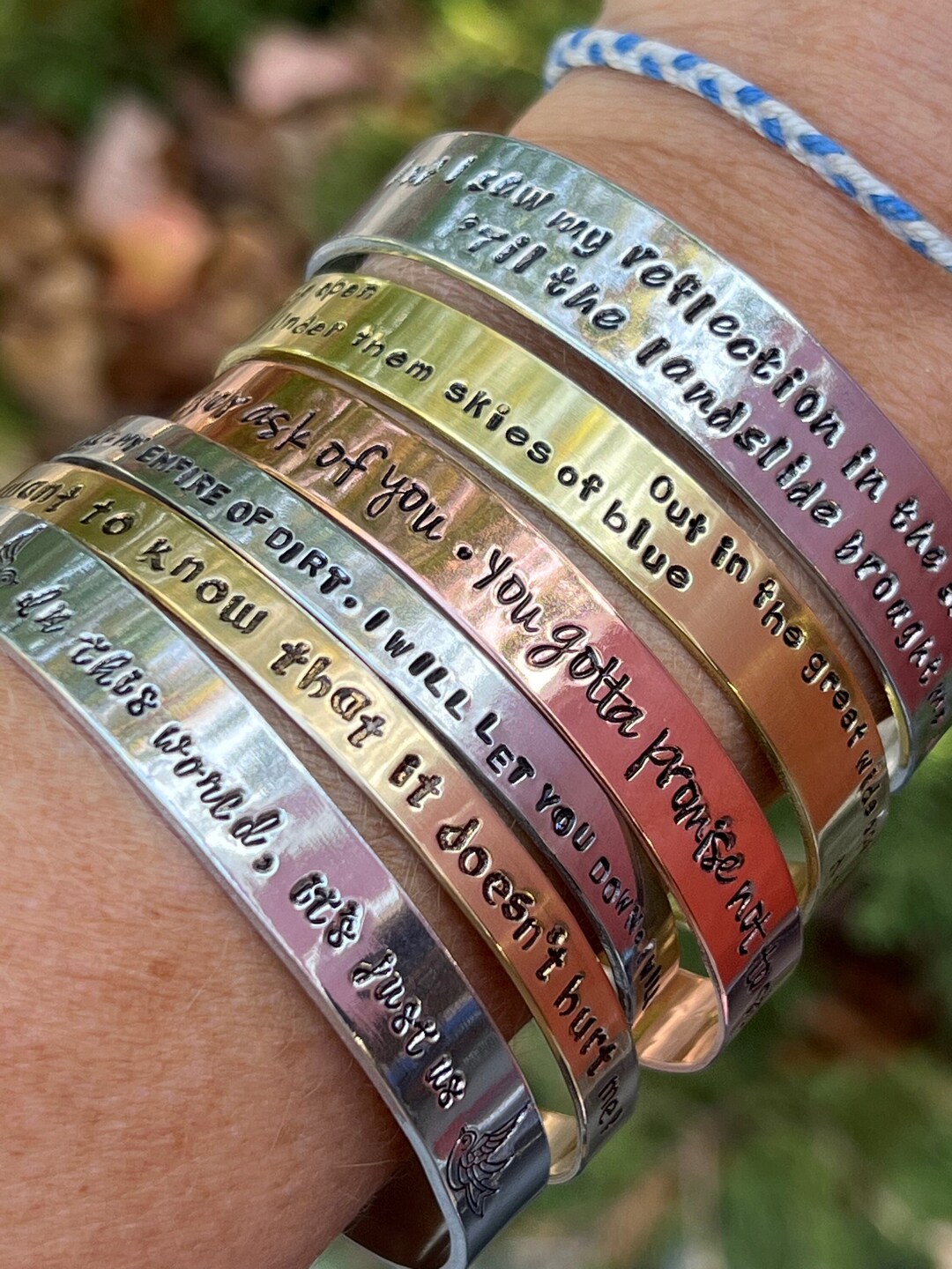Song Lyrics Bracelet Custom And Personalized Cuff Bracelet Hand
