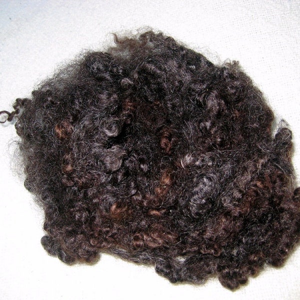 Needle Felting Wool / Prime Black Lamb Curls Locks / Natural color / Eco friendly / Needlecraft / Great for curly  Dog fur