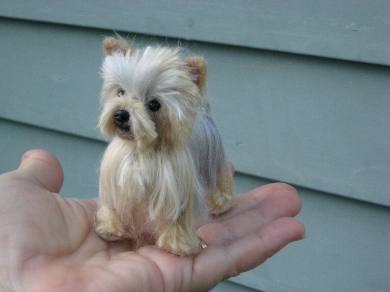 Needle Felted Yorkie /Custom Miniature Sculpture of your pet / Etsy