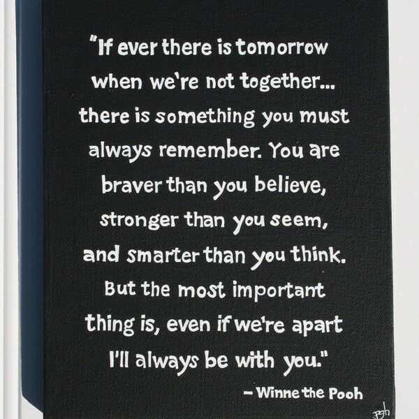 Canvas Winnie the Pooh quote