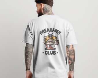 Breakfast Club Unisex T Shirt, Graphic Retro Tees, Dual Sided Print Clothing, Aesthetic Tees, Oversized T Shirt, Boho Apparels, Comfy Tees