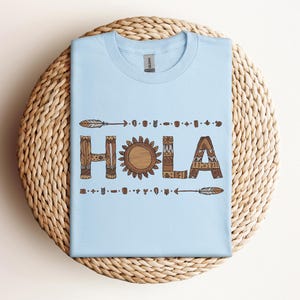 Hola Shirt, Hello Spanish Shirt, Latina Woman Shirt, Spanish Teacher Gift, Latina Woman Shirt, Hello in Spanish, Latina Girl T-Shirt Gift
