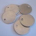 50 large round blank metal stamping tag 1.5 inches 1 1/2" - aluminum