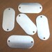 Large 1x2" Rounded rectangle aluminum blank tags qty 25 double hole