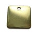 10 MEDIUM Square Brass Blank Tags 1-1/4" inch - 18 gauge