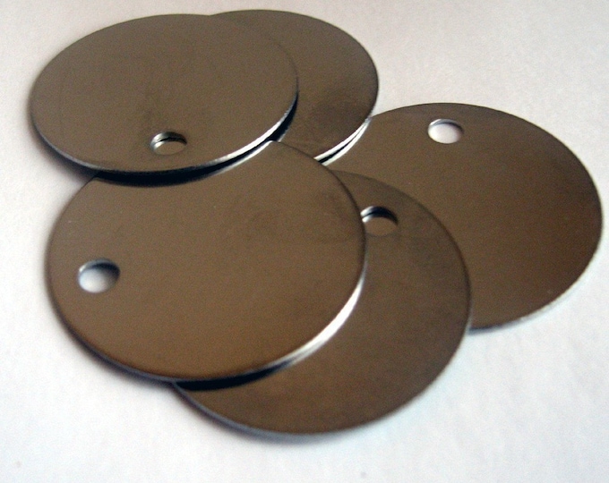 Lot De 20 étiquettes Métal Rondes En Cuivre Pour Gravure - Plaques Vierges Amulette - Neuf