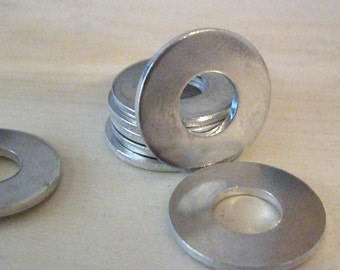 Lavadora de aluminio de 1" -muy THICK - 13 calibre estampado en blanco QTY 25
