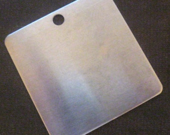 5 EXTRA grande cuadrado aluminio etiquetas en blanco 2 pulgadas - calibre 18
