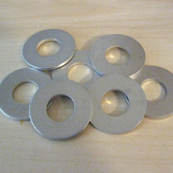 1-1/4" Aluminum washer  13 gauge VERY THICK stamping blank qty 5
