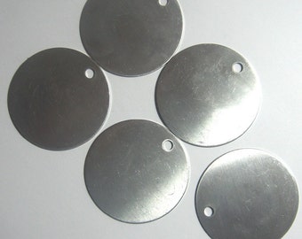 10 EXTRA grande redondo etiquetas en blanco aluminio 2 pulgadas - calibre 18