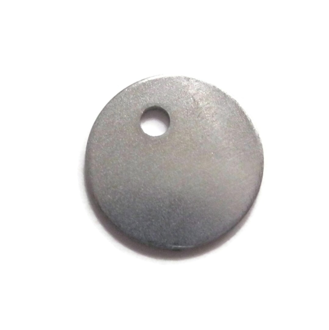 Compact Tag Round Small Round Aluminum Blank Tags 3/4 Inch .75 Inch - 16 Gauge With Holes ...