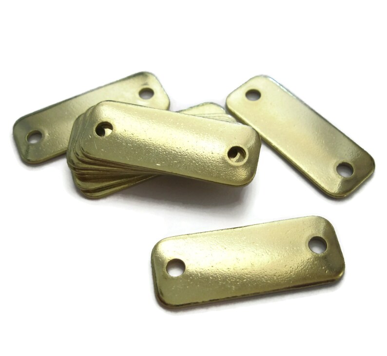 Luejnbogty 25 Pcs 1.5inch Brass Valve Tags Stamping Blank