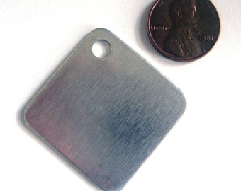 En forma de diamante 25 pulgadas de aluminio en blanco etiquetas 1.25 - calibre 18