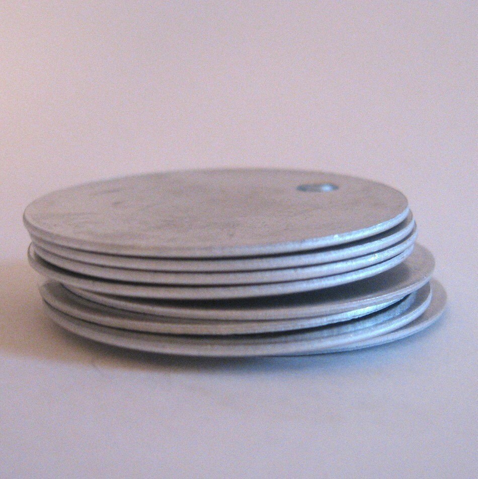 20 Pièces Étiquettes Métal Ronde En Cuivre Pour Gravure / Estampage - Plaques Vierges Amulette - Neuf
