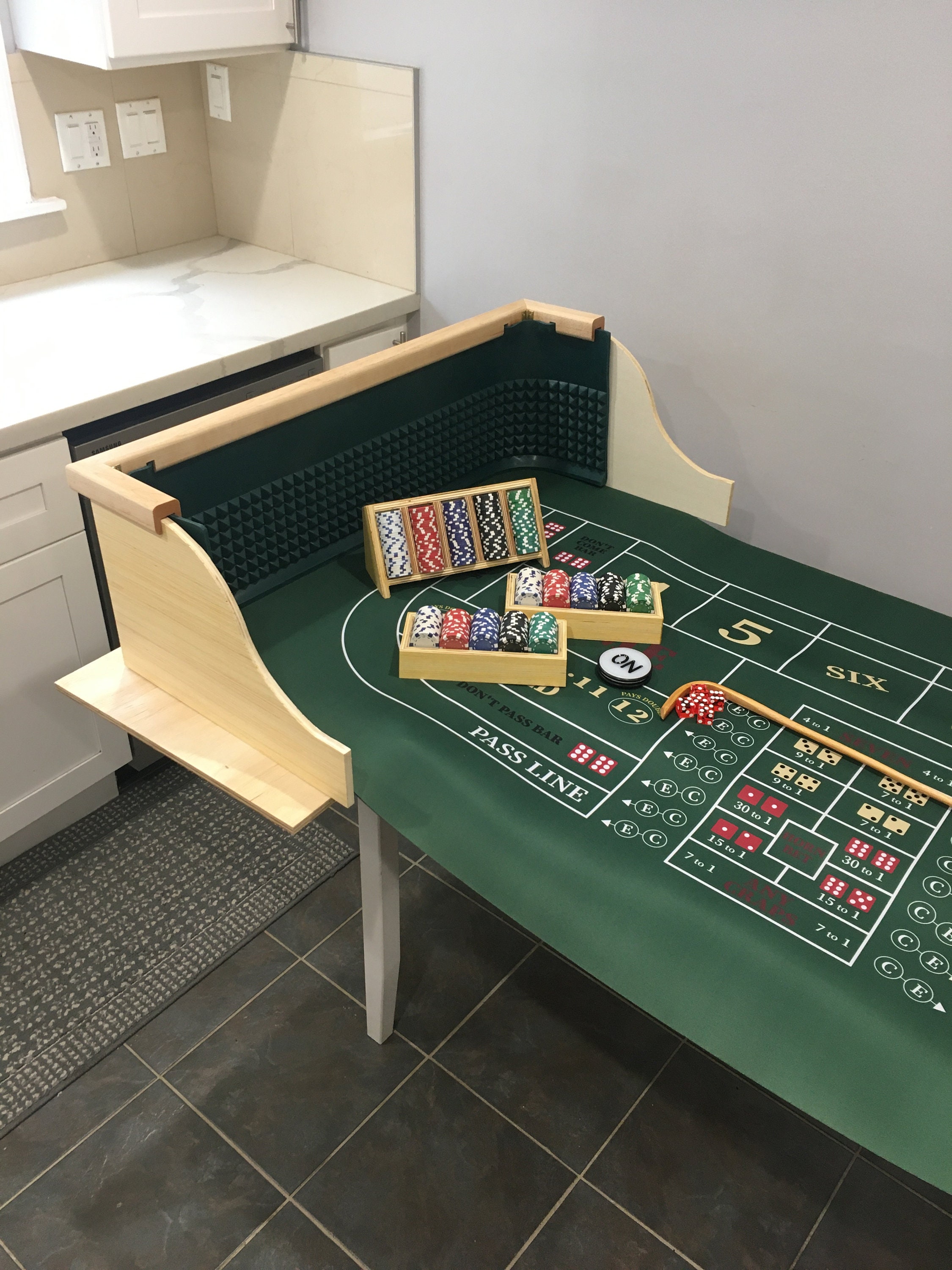 Craps Table (Affordable/Portable) Includes literally everything but chips