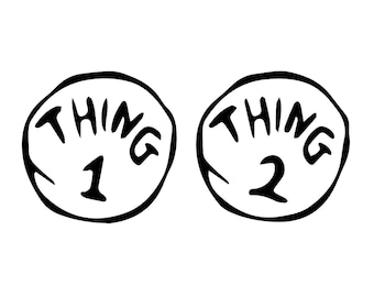 Thing 1 png,Thing 2 png,Thing 1 and Thing 2 Png,Thing 1 Digital Downloads,Thing 2 Digital Downloads