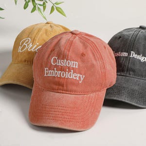 Personalized text embroidered hat,Vintage baseball cap,Bachelorette hat,Custom embroidered logo baseball cap,Unisex baseball cap,Custom Cap