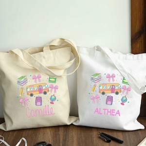 Sac fourre-tout personnalisé, bibliothèque de sacs fourre-tout personnalisés, pour garçon, fille, école en toile