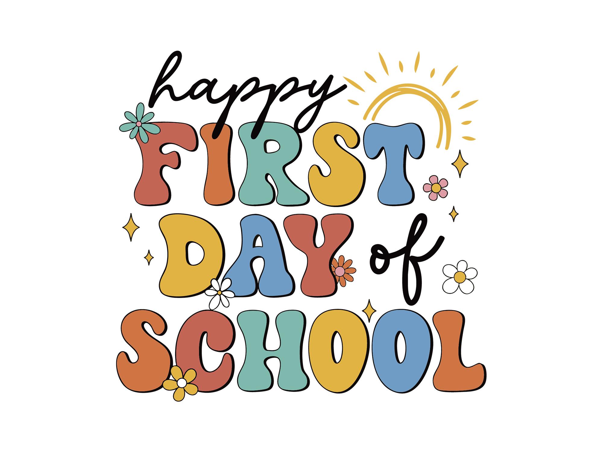 Happy First Day Of School Png,1st day Of School Png,Digital Downloads,Preppy First Day of School Png Design, Back To School Png