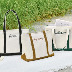Custom Canvas Tote Bag,Embroidered Canvas Tote Bag,Bridesmaid gift Bag,Bachelorette Gift,Custom Text Tote,Beach Bag,School Bag,Gift for Her