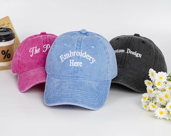 Casquette avec texte brodé personnalisé, casquette de baseball vintage, chapeau de célibataire, casquette de baseball avec logo brodé personnalisé, casquette de baseball unisexe, casquette personnalisée
