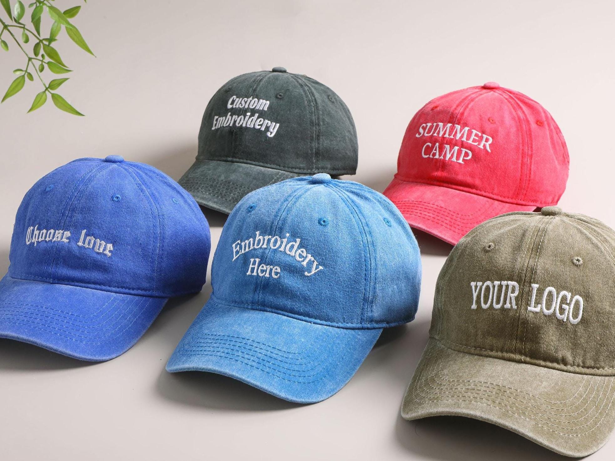 AMERI MESSAGE PRINT TEEとEMBROIDERY CAP Inulqsi Custom Embroidered Baseball Caps, Personalized