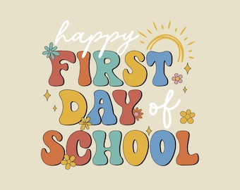 Happy First Day Of School Png,Preppy First Day of School Png Design, Back To School Png,1st day Of School Png,Digital Downloads