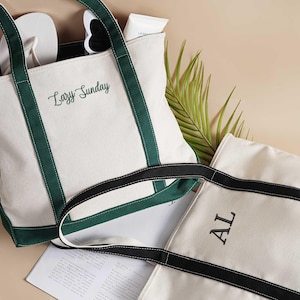 Personalisierte Brautjungfer Tragetasche, individuell bestickte Tragetasche, Schultasche, Geschenke für sie, benutzerdefinierter Text Tote, Bachelorette Geschenk