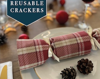 Reusable Fabric Christmas Cracker Sewing Pattern PDF | Eco Friendly DIY Pullable Cracker Project (UK)
