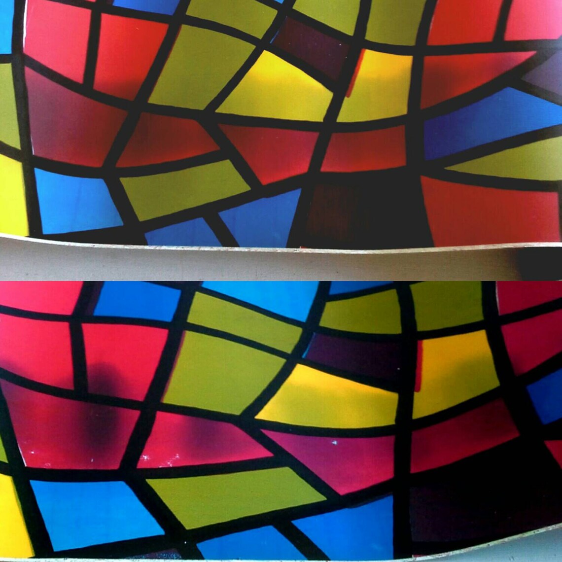 Retro Roll 1974 Stained Glass Contact Paper Translucent Blue Etsy