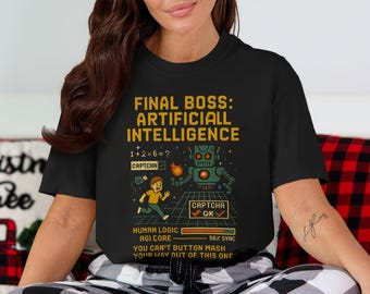 Final Boss AI T-Shirt: Funny Coding Humor, Gamer Tee