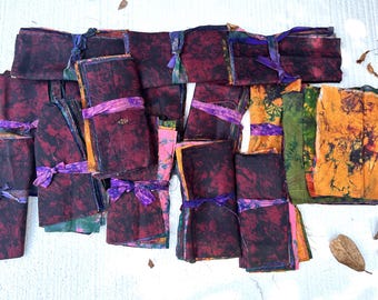 Wholesale Tie Dye Art Silk Sari Scraps: Recycled Vintage Remnants for Crafts