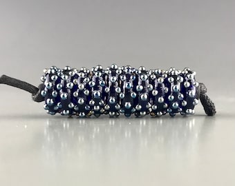Cobalt Blue Super-Bling Discs (10) Lampwork Glass Beads by Shani Barrett