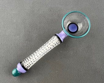 Aqua Violet Teaspoon - Blown borosilicate glass measuring spoon by Beau Barrett