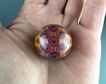 AP Candy Matrix Sphere - Lampwork Hollow Blown Boro Focal Bead by Beau Barrett