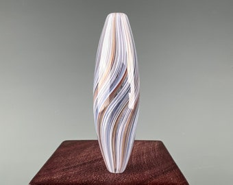 Threadshift - Hollow blown borosilicate glass bead by Beau Barrett