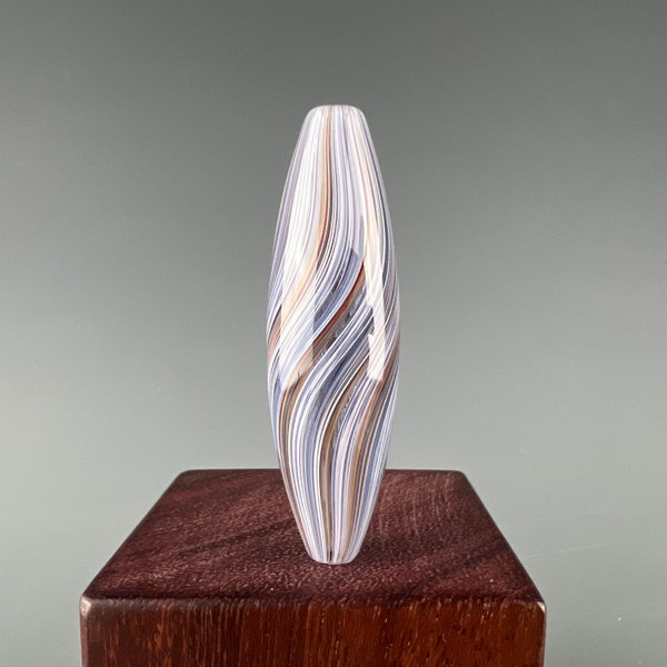 Threadshift - Hollow blown borosilicate glass bead by Beau Barrett