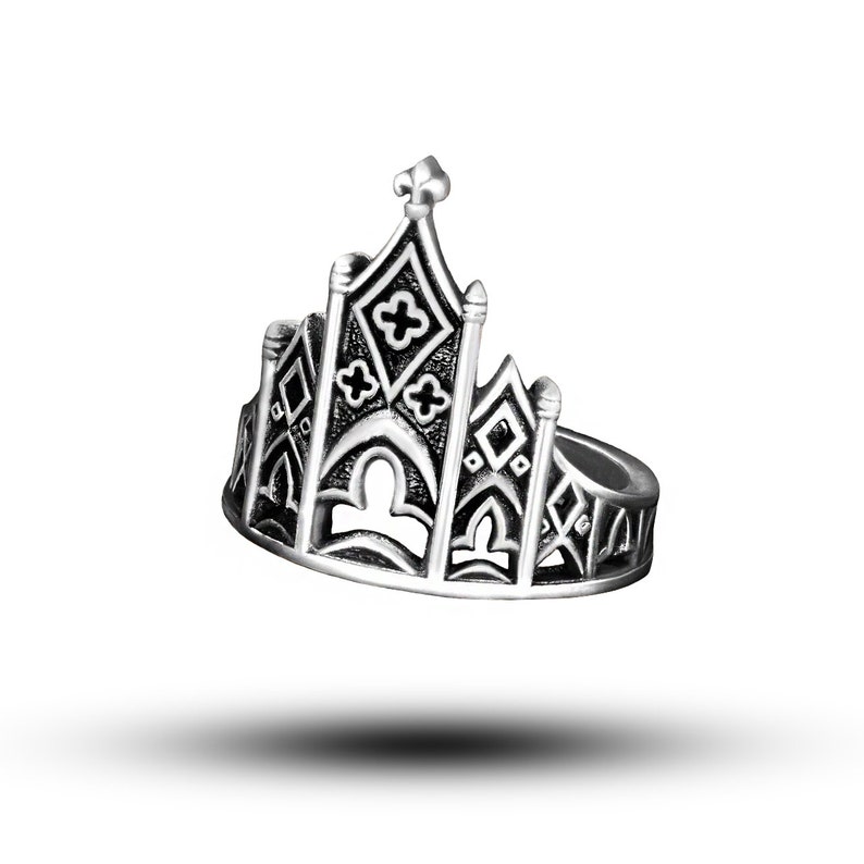 Women Gothic Cathedral Ring - Catholic Medieval Castle, Promise Ring ...