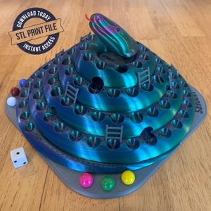 Serpientes y Escaleras: Edición 3D – Juego de mesa imprimible
