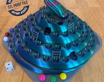 ヘビと梯子：3D版 - 印刷可能なボードゲーム