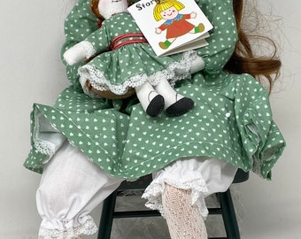 Paradise Galleries "Courtney" Talking Porcelain Doll Sitting On Chair